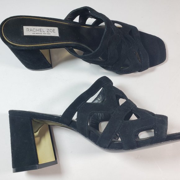 Rachel Zoe Womens Open Toe Block Heel Sz 9.5 - Picture 4 of 7